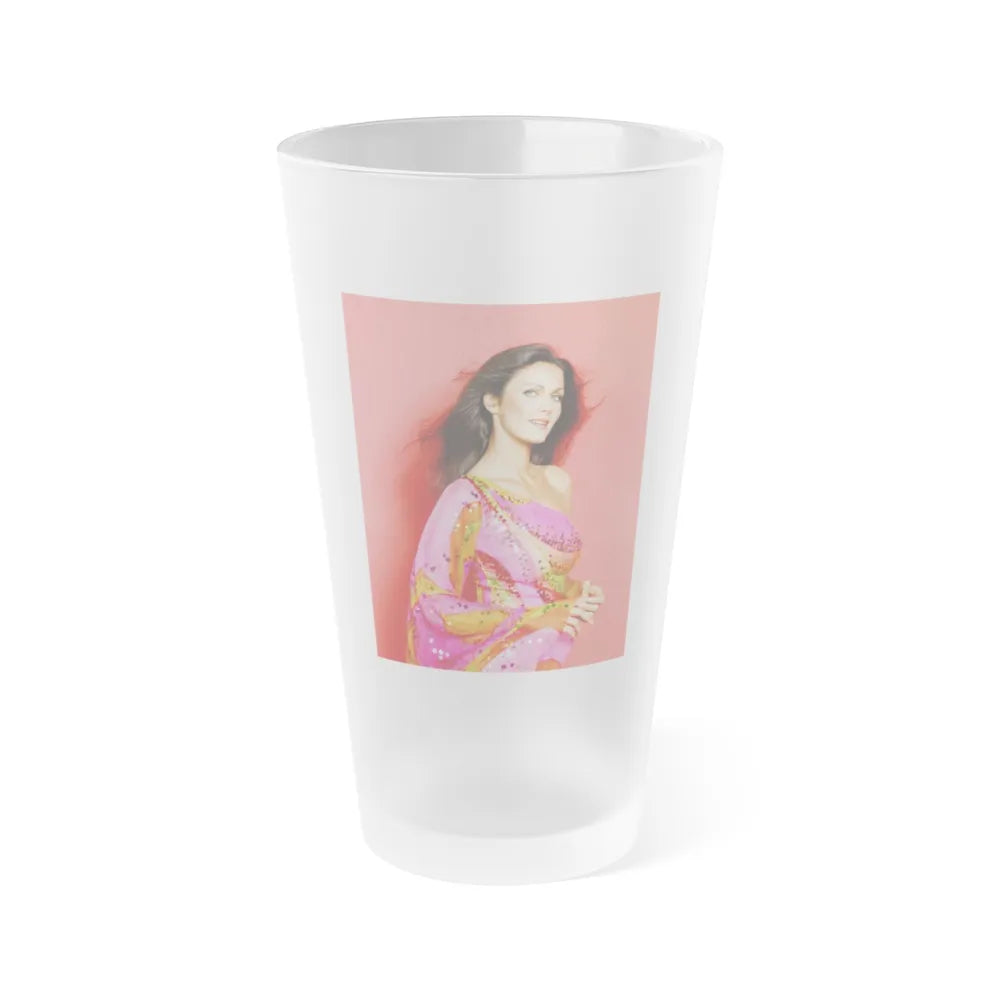 Lynda Carter #237 (Vintage Female Icon) Frosted Pint 16oz-16oz-Frosted-Go Mug Yourself