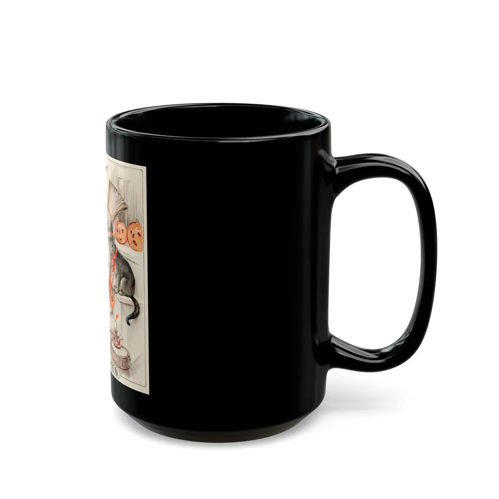 Halloween Spirits, Hearth and Home magazine cover - Black Coffee Mug-Go Mug Yourself