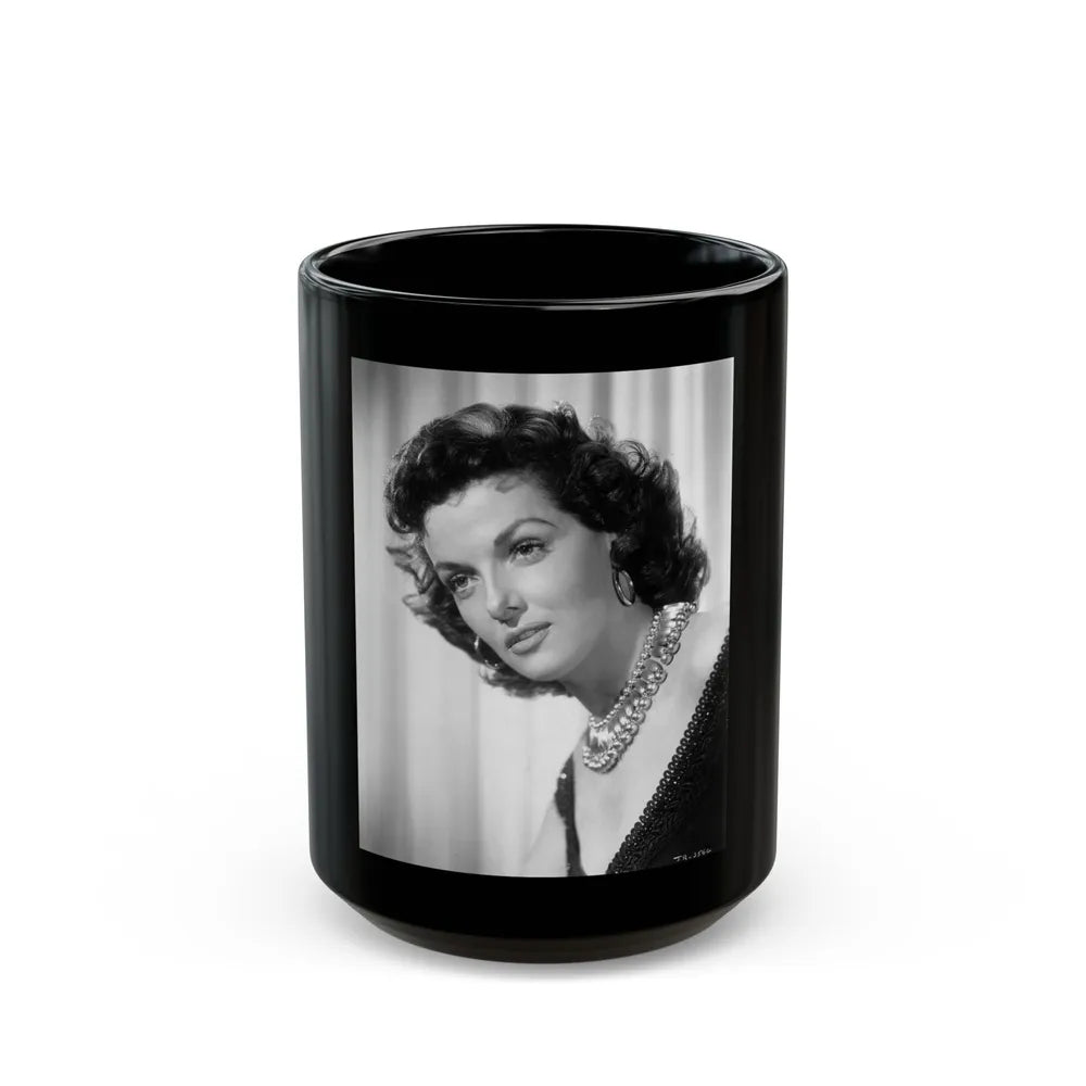 Jane Russell #125 (Vintage Female Icon) Black Coffee Mug-15oz-Go Mug Yourself