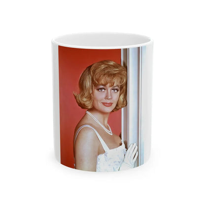 Dorothy Malone #91 (Vintage Female Icon) White Coffee Mug-11oz-Go Mug Yourself