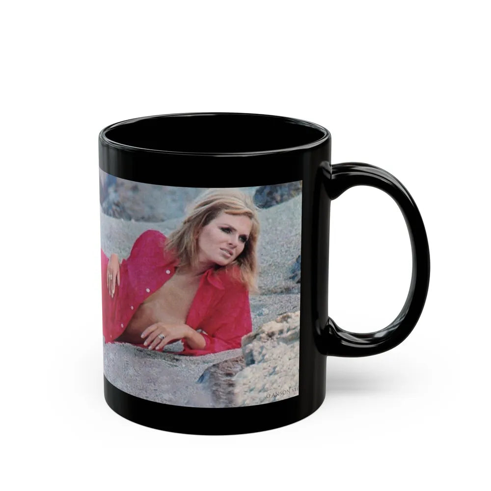 Julie Ege #181 (Vintage Female Icon) Black Coffee Mug-Go Mug Yourself