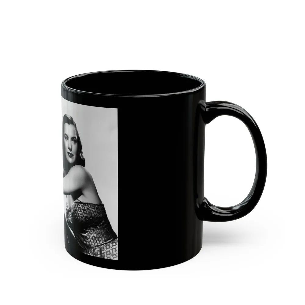 Ella Raines #130 (Vintage Female Icon) Black Coffee Mug-Go Mug Yourself