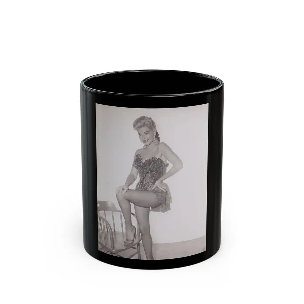 Barbara Nichols #351 (Vintage Female Icon) Black Coffee Mug-11oz-Go Mug Yourself