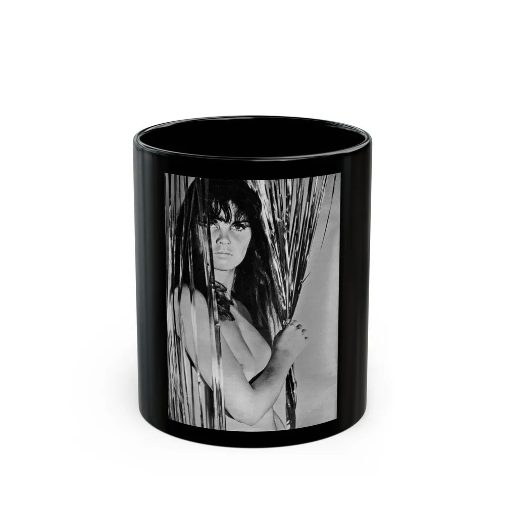 Caroline Munro #254 1 (Vintage Female Icon) Black Coffee Mug-11oz-Go Mug Yourself