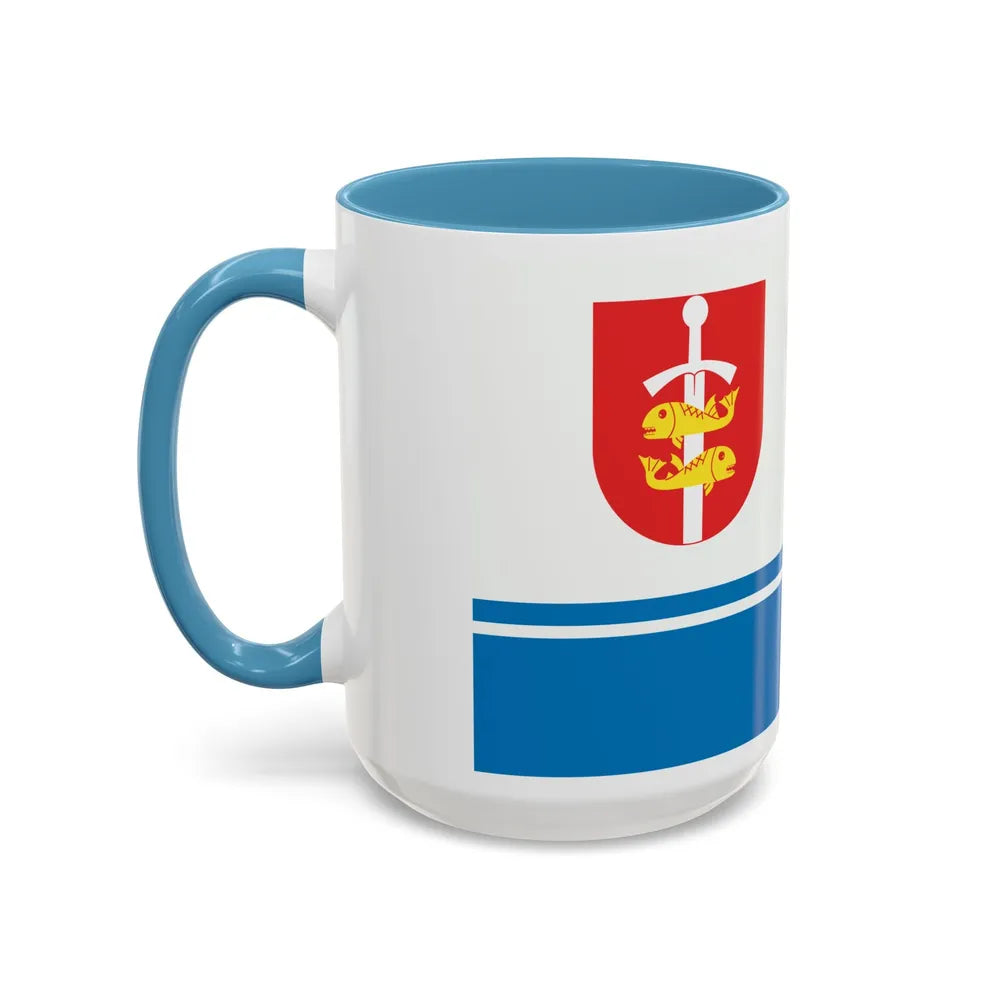 Flag of Gdynia Poland - Accent Coffee Mug-Go Mug Yourself