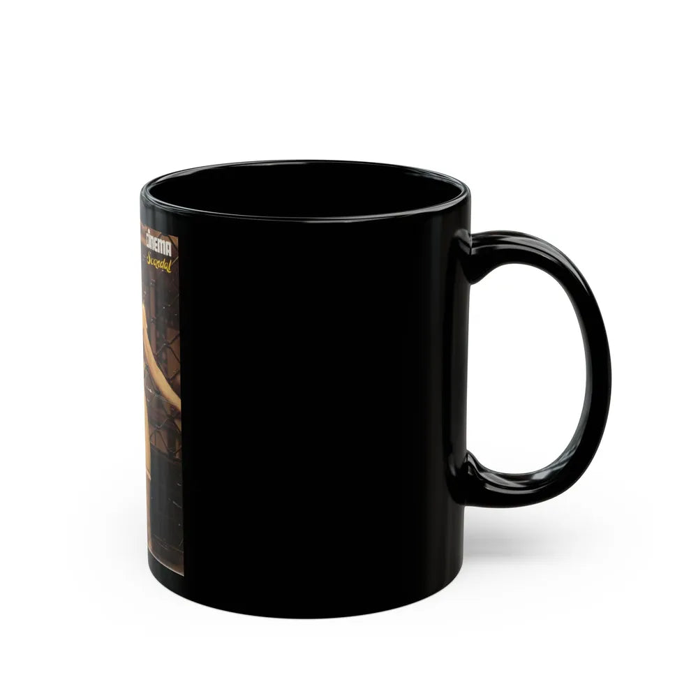 Lisa Gastoni #10 - Nude (Vintage Female Icon) Black Coffee Mug-Go Mug Yourself