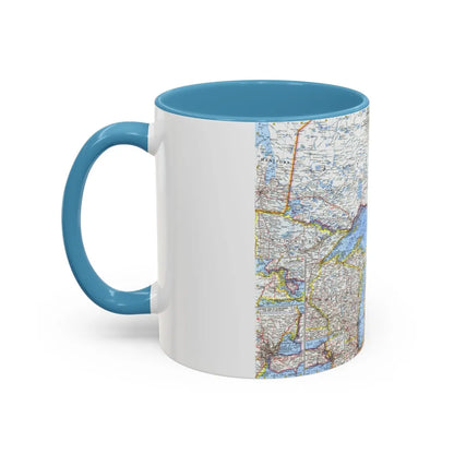 Canada - Central (1963) (Map) Accent Coffee Mug-Go Mug Yourself