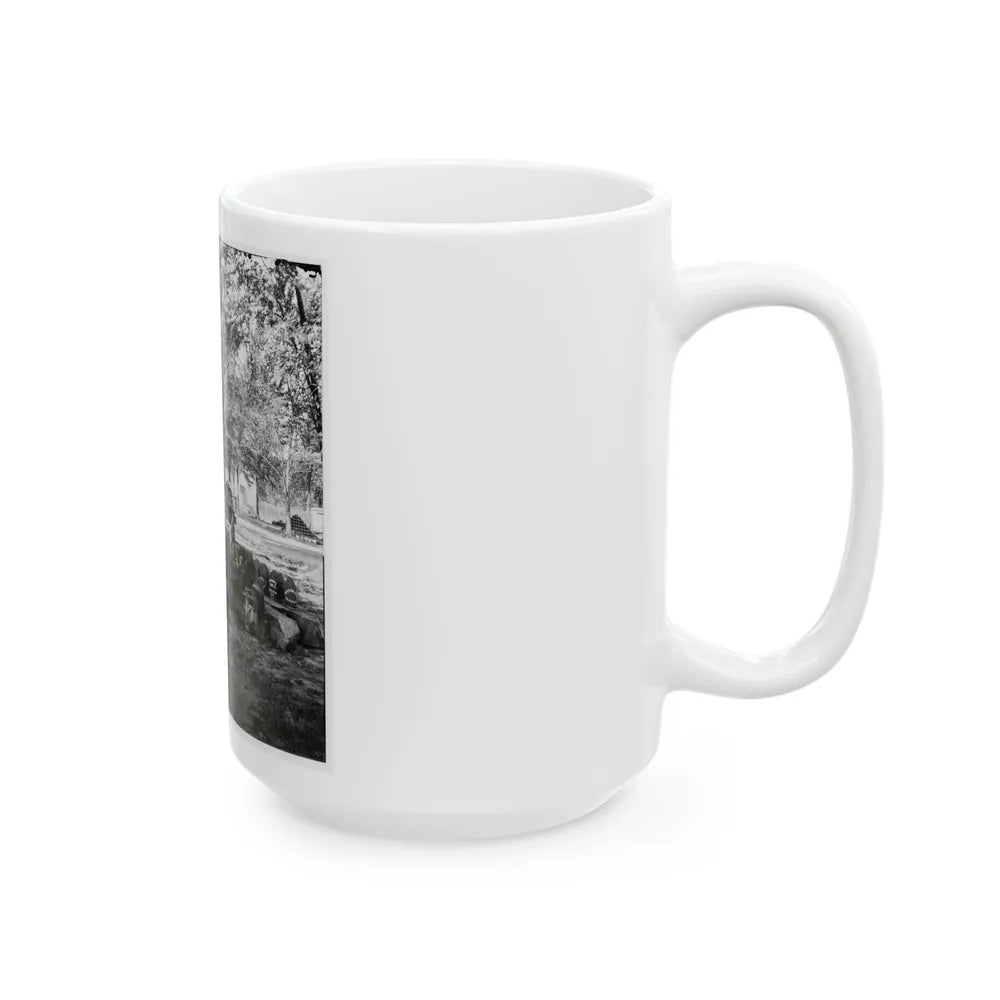 Charleston, S.C. Confederate Torpedoes, Shot, And Shell In The Arsenal Yard (U.S. Civil War) White Coffee Mug-Go Mug Yourself