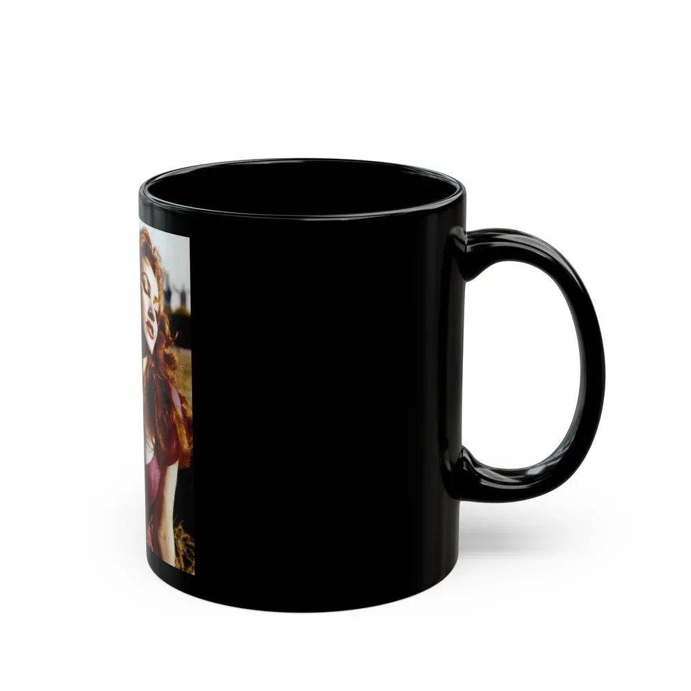 Julie Newmar #79 (Vintage Female Icon) Black Coffee Mug-Go Mug Yourself