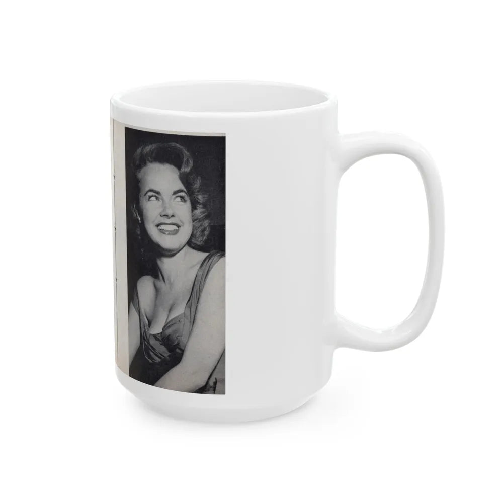 Terry Moore #463 - 66 PHOTOGRAPHS OF Terry MOORE U.K. Pocket Mag. Pages 56 & 57 (Vintage Female Icon) White Coffee Mug-Go Mug Yourself