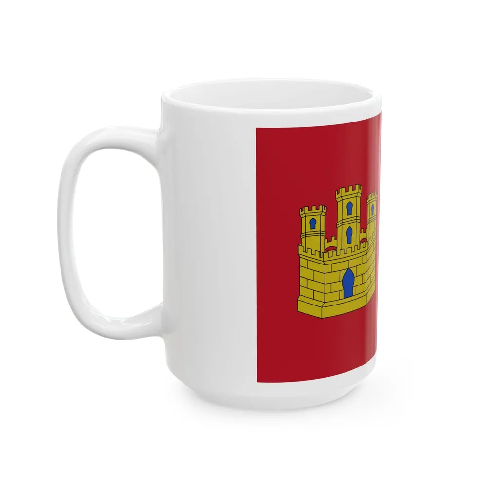 Flag of Castile La Mancha Spain - White Coffee Mug-Go Mug Yourself