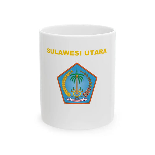 Flag of North Sulawesi Indonesia - White Coffee Mug-11oz-Go Mug Yourself