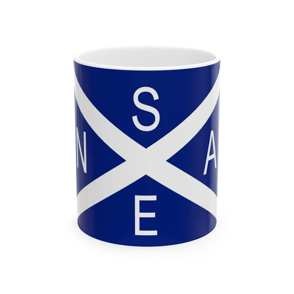 Flag of National Scottish Antarctic Expedition - White Coffee Mug-11oz-Go Mug Yourself