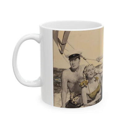 Couples Sailing - White Coffee Mug-Go Mug Yourself