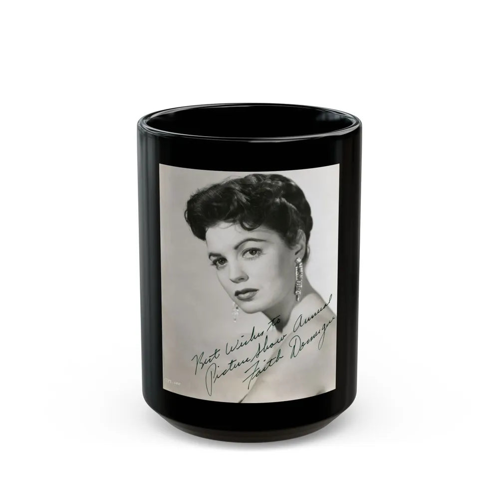 Faith Domergue #70 (Vintage Female Icon) Black Coffee Mug-15oz-Go Mug Yourself