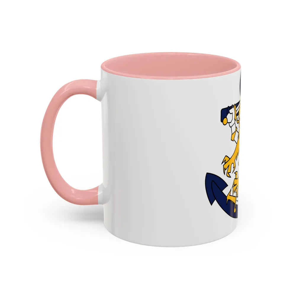 Coat of Arms of Finnish Navy - Accent Coffee Mug-Go Mug Yourself