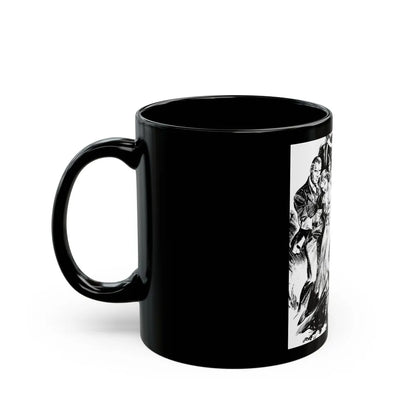 Crime pulp illustration - Black Coffee Mug-Go Mug Yourself