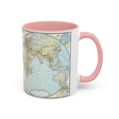 World Map (1941) (Map) Accent Coffee Mug-Go Mug Yourself