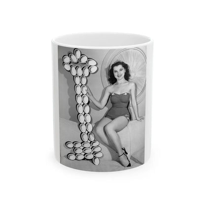 Debra Paget #599 (Vintage Female Icon) White Coffee Mug-11oz-Go Mug Yourself