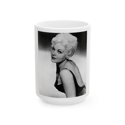 Kim Novak #376 (Vintage Female Icon) White Coffee Mug-15oz-Go Mug Yourself