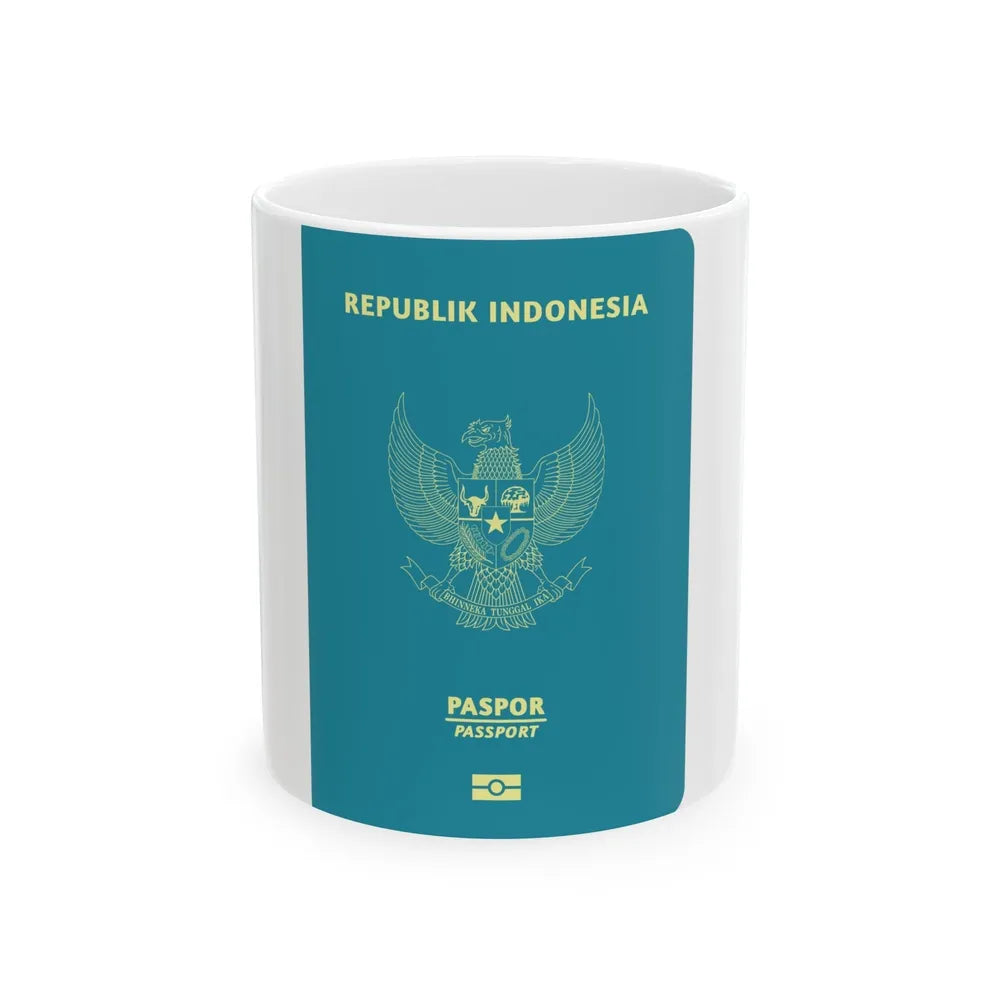 Indonesia Passport - White Coffee Mug-11oz-Go Mug Yourself