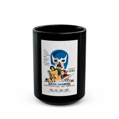 BLUE DEMON, SPY SMASHER 1968 Movie Poster - Black Coffee Mug-15oz-Go Mug Yourself