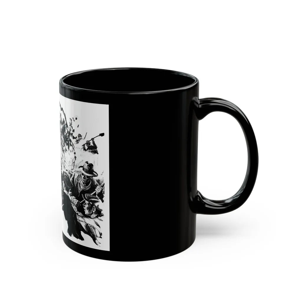 Brush Fire (2), Liberty magazine, December 5, 1936 - Black Coffee Mug-Go Mug Yourself