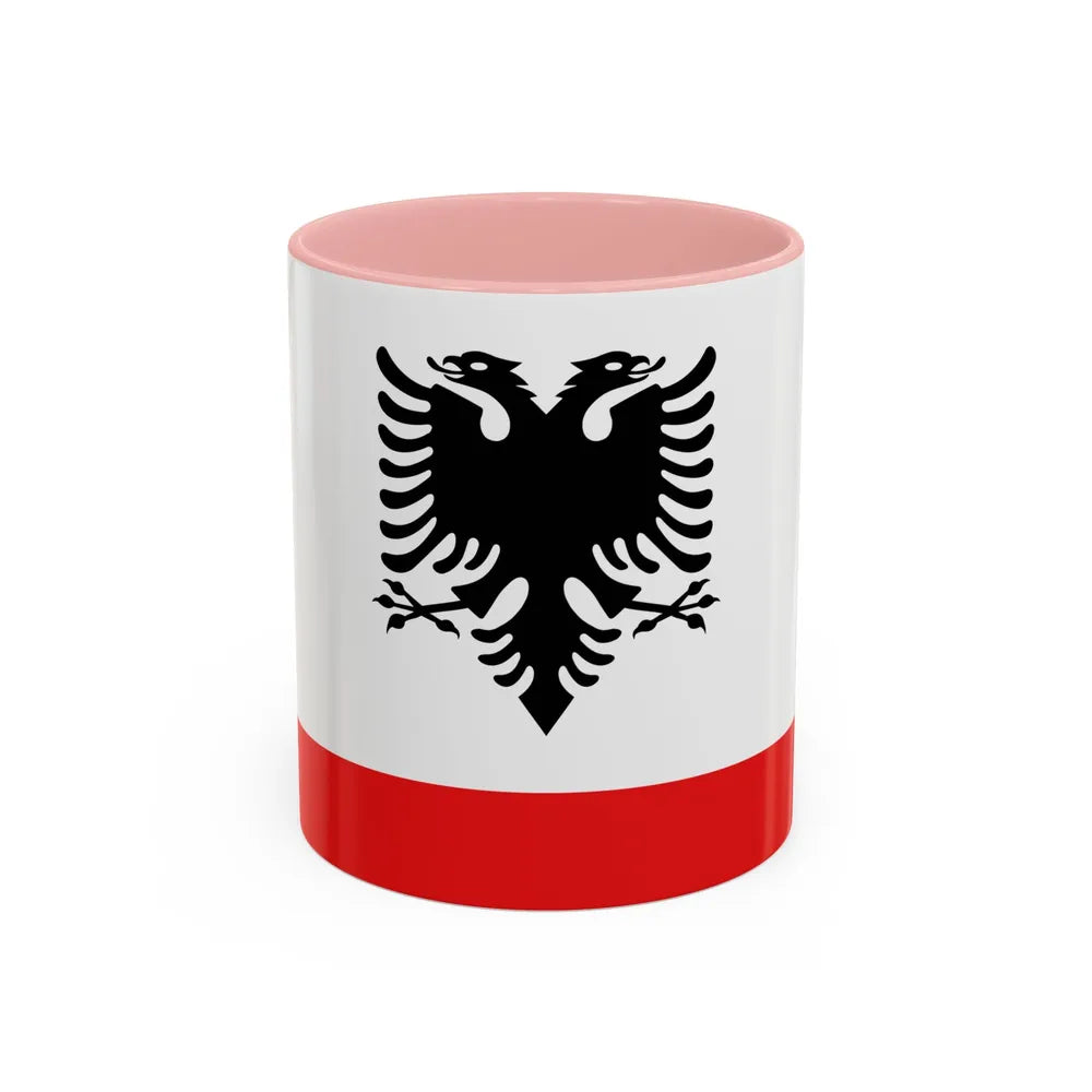 Naval Ensign of Albania - Accent Coffee Mug-11oz-Pink-Go Mug Yourself