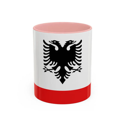 Naval Ensign of Albania - Accent Coffee Mug-11oz-Pink-Go Mug Yourself