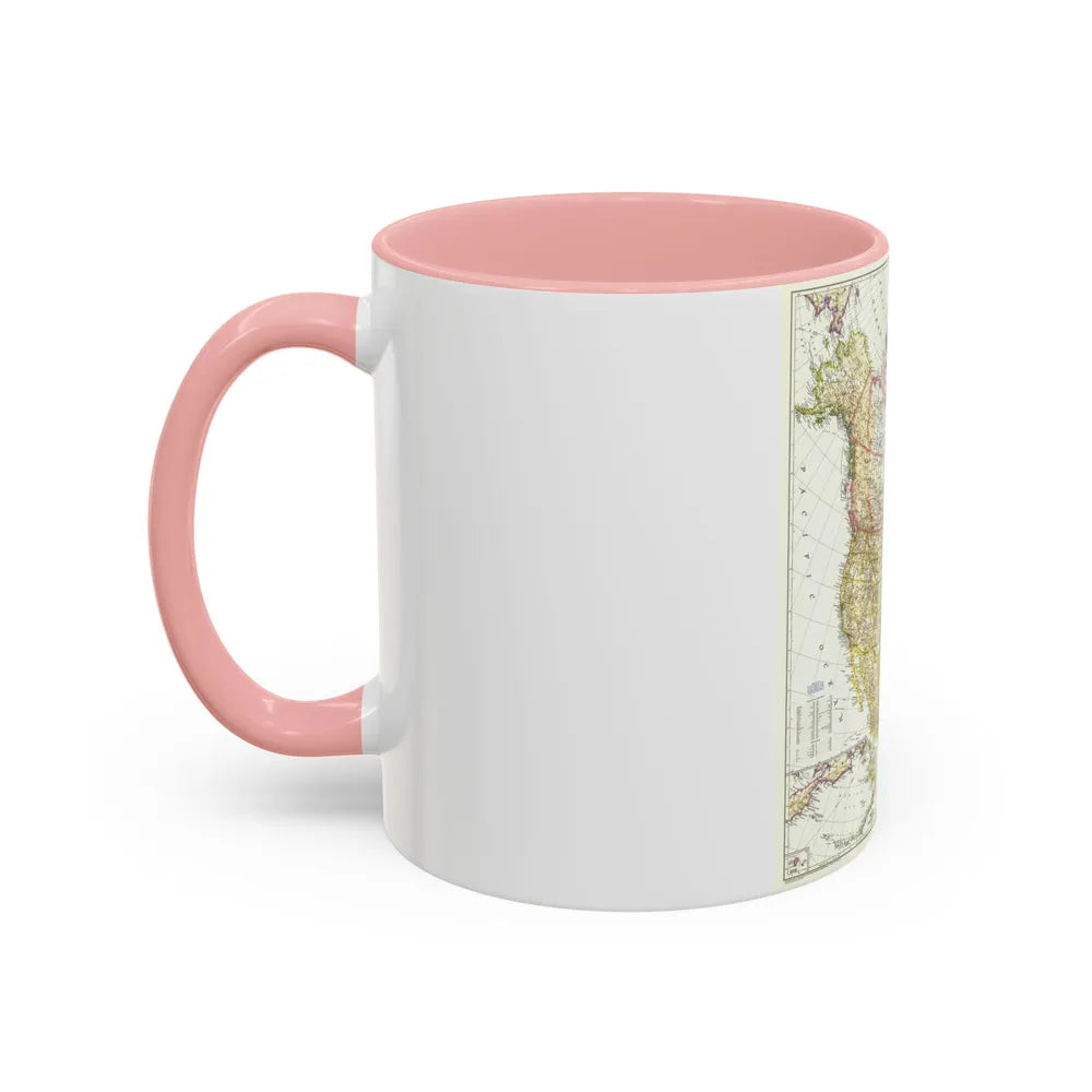 North America (1952) (Map) Accent Coffee Mug-Go Mug Yourself