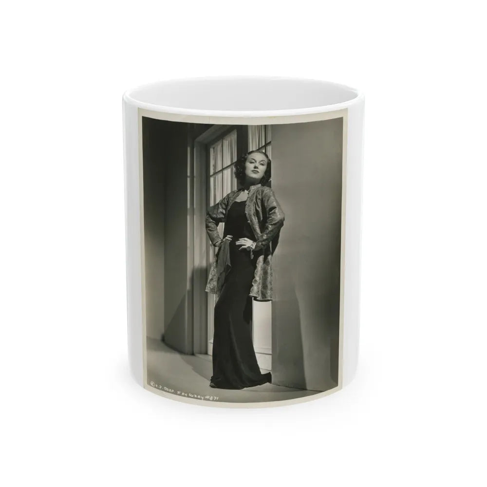 Fay Wray #124 (Vintage Female Icon) White Coffee Mug-11oz-Go Mug Yourself