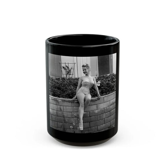 Greta Thyssen #71 (Vintage Female Icon) Black Coffee Mug-15oz-Go Mug Yourself