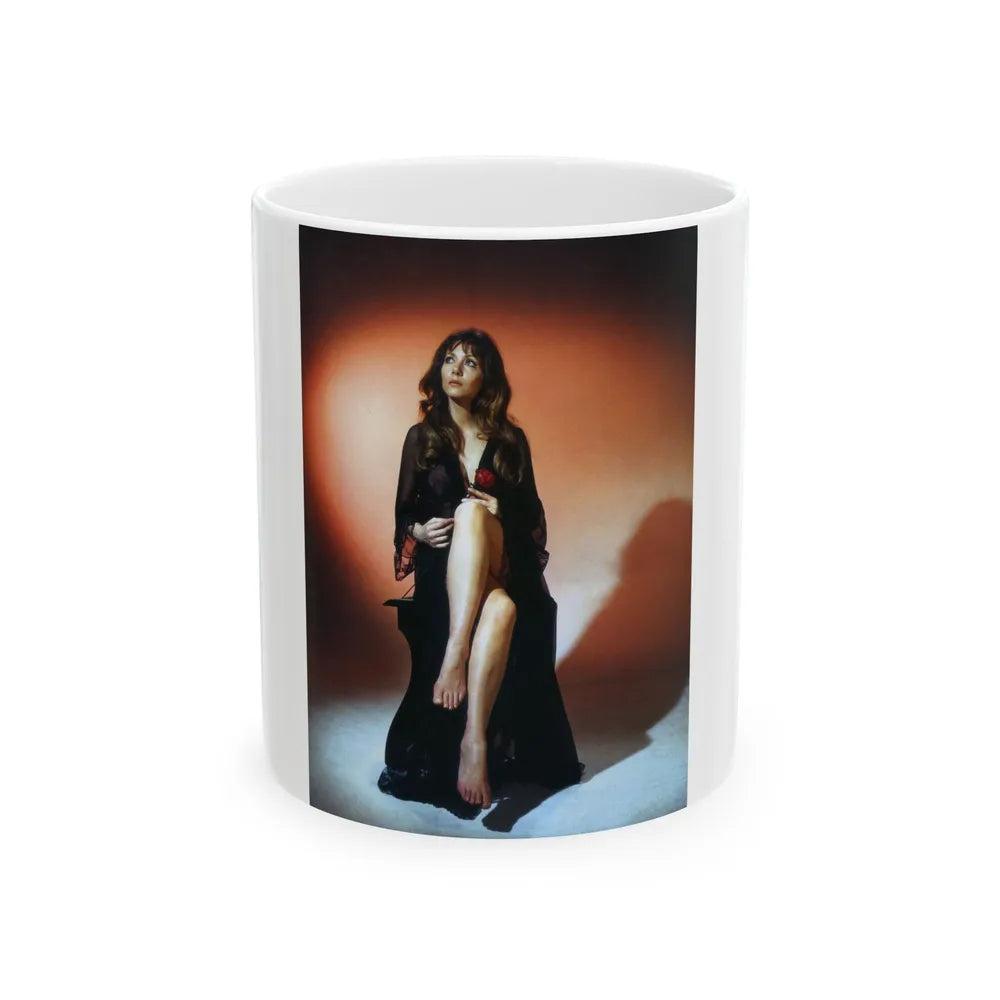 Ingrid Pitt #02 (Vintage Female Icon) White Coffee Mug-11oz-Go Mug Yourself