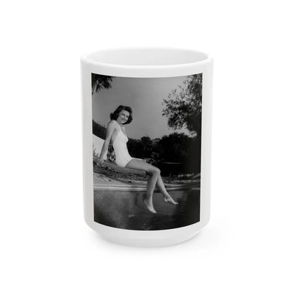 Dorothy Malone #155 (Vintage Female Icon) White Coffee Mug-15oz-Go Mug Yourself