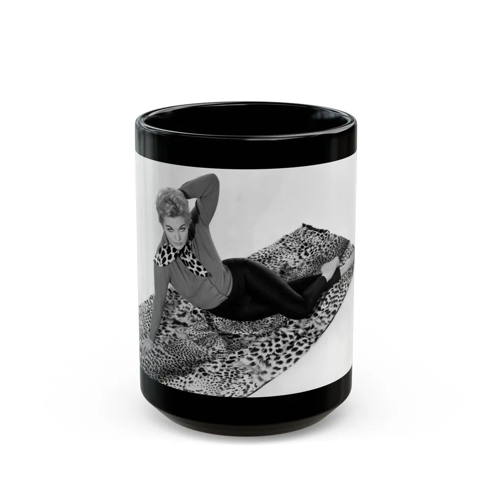 Kim Novak #297 (Vintage Female Icon) Black Coffee Mug-15oz-Go Mug Yourself