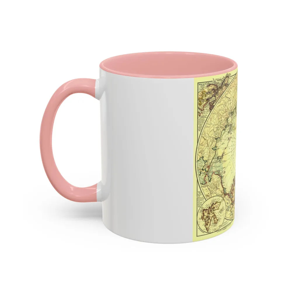 North Pole (1907) (Map) Accent Coffee Mug-Go Mug Yourself