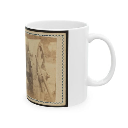 Cannon Mounted In The Camp Of Duryea's And Bainbridge's Batteries, 15th Arkansas Confederate Infantry, Port Hudson, Louisiana 001 (U.S. Civil War) White Coffee Mug-Go Mug Yourself