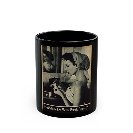 Pamela Duncan #09 - Night and Day Oversized Mag. Feb. '55 - 1 Page, 1 B&W Photo (Vintage Female Icon) Black Coffee Mug-11oz-Go Mug Yourself