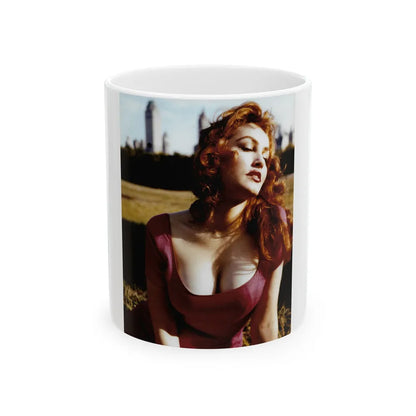 Julie Newmar #79 (Vintage Female Icon) White Coffee Mug-11oz-Go Mug Yourself