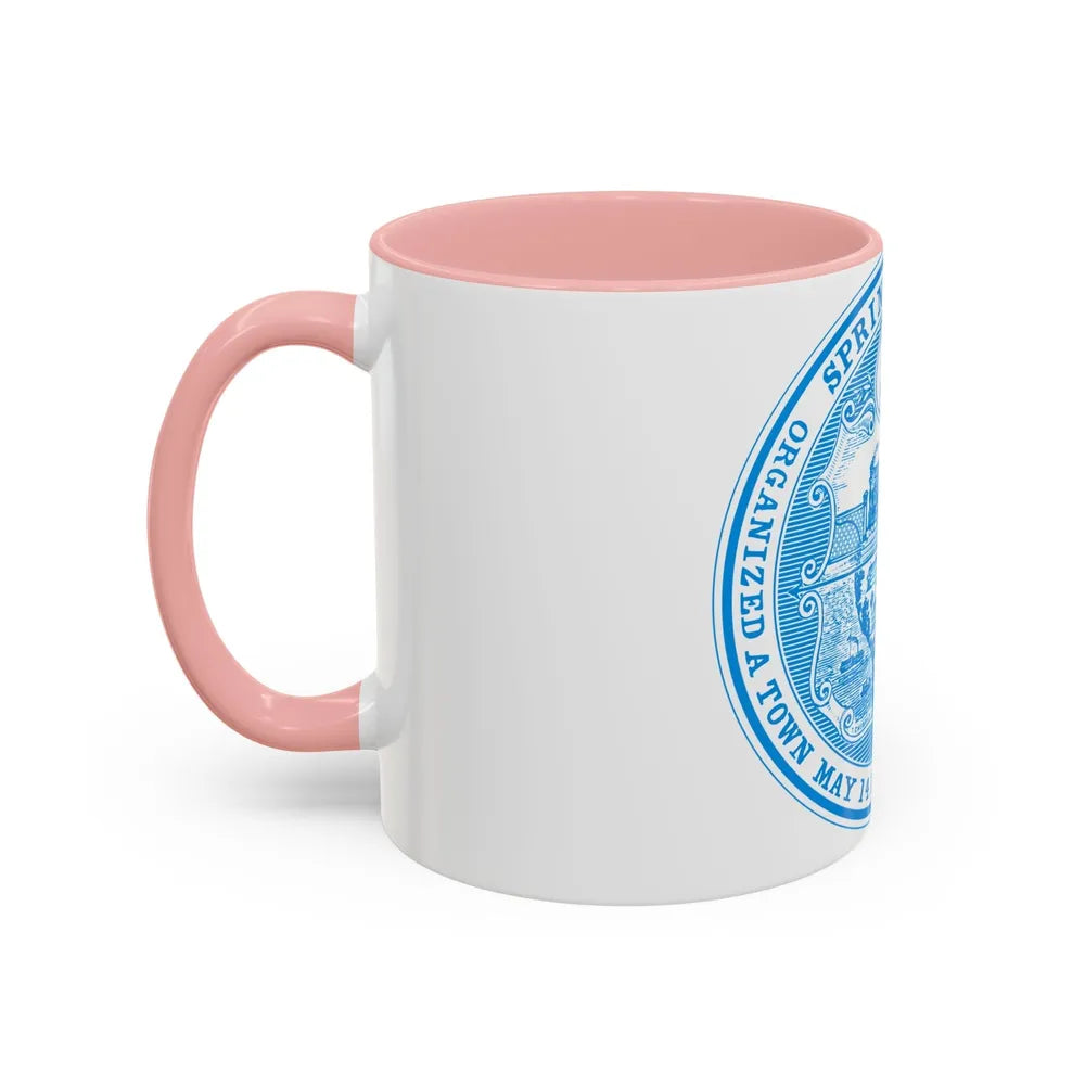 Seal of Springfield Massachusetts - Accent Coffee Mug-Go Mug Yourself