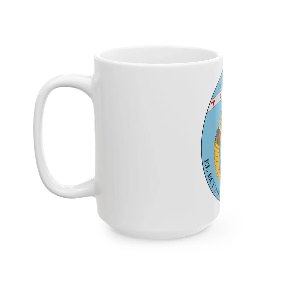 Coat of arms of Ecuador (1830) - White Coffee Mug-Go Mug Yourself