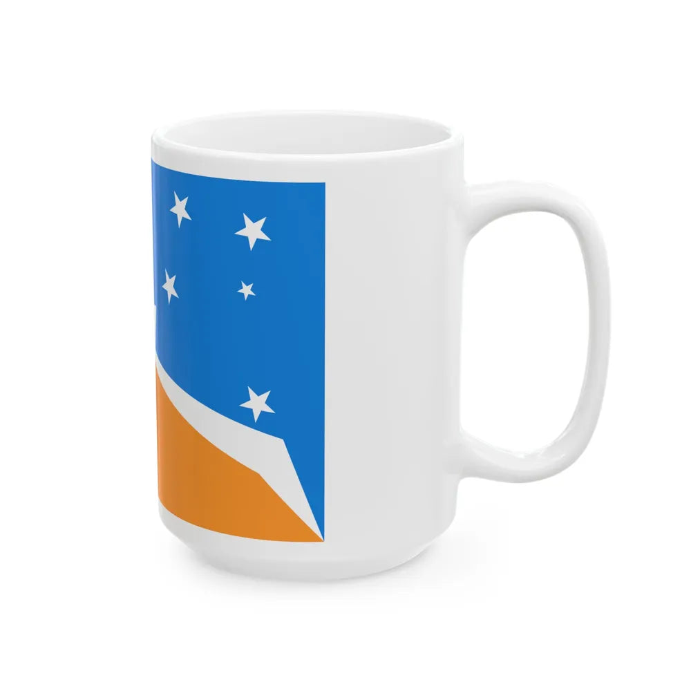 Flag of Tierra del Fuego Province Argentina - White Coffee Mug-Go Mug Yourself