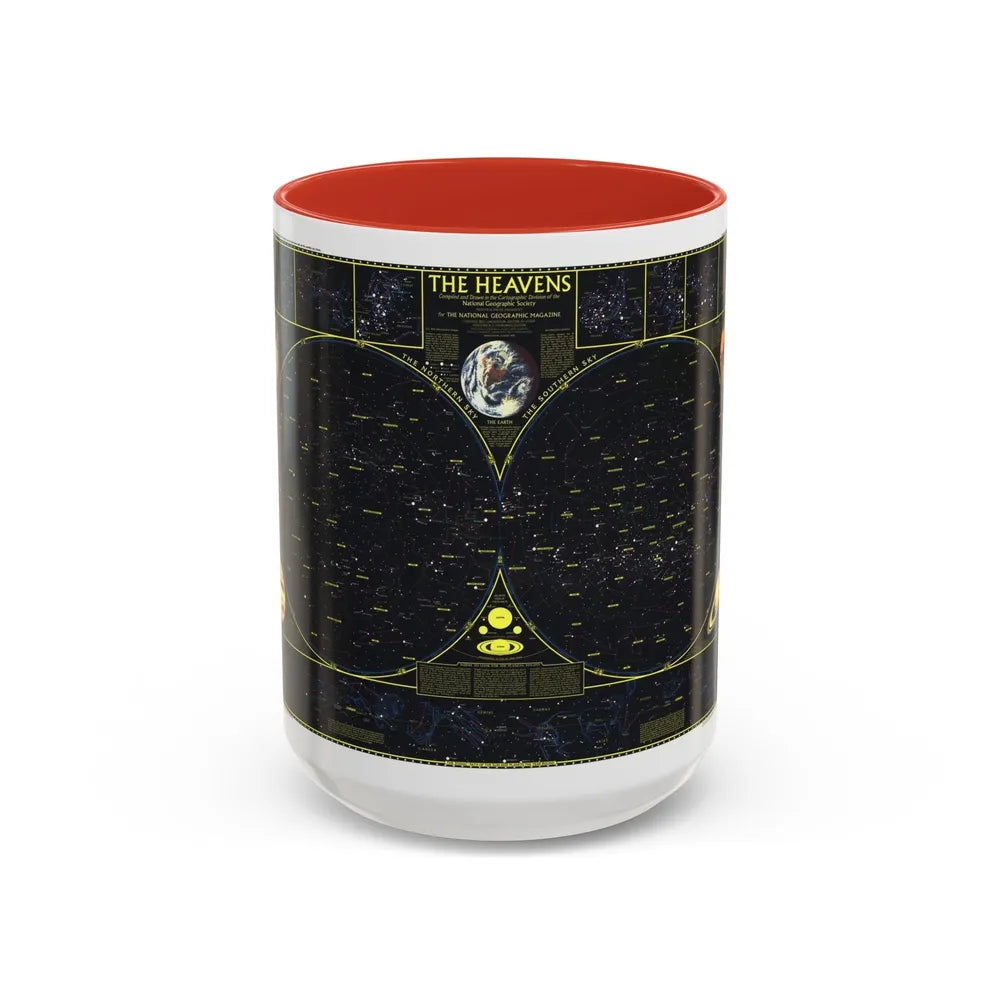 Heavens. The (1970) (Map) Accent Coffee Mug-15oz-Red-Go Mug Yourself