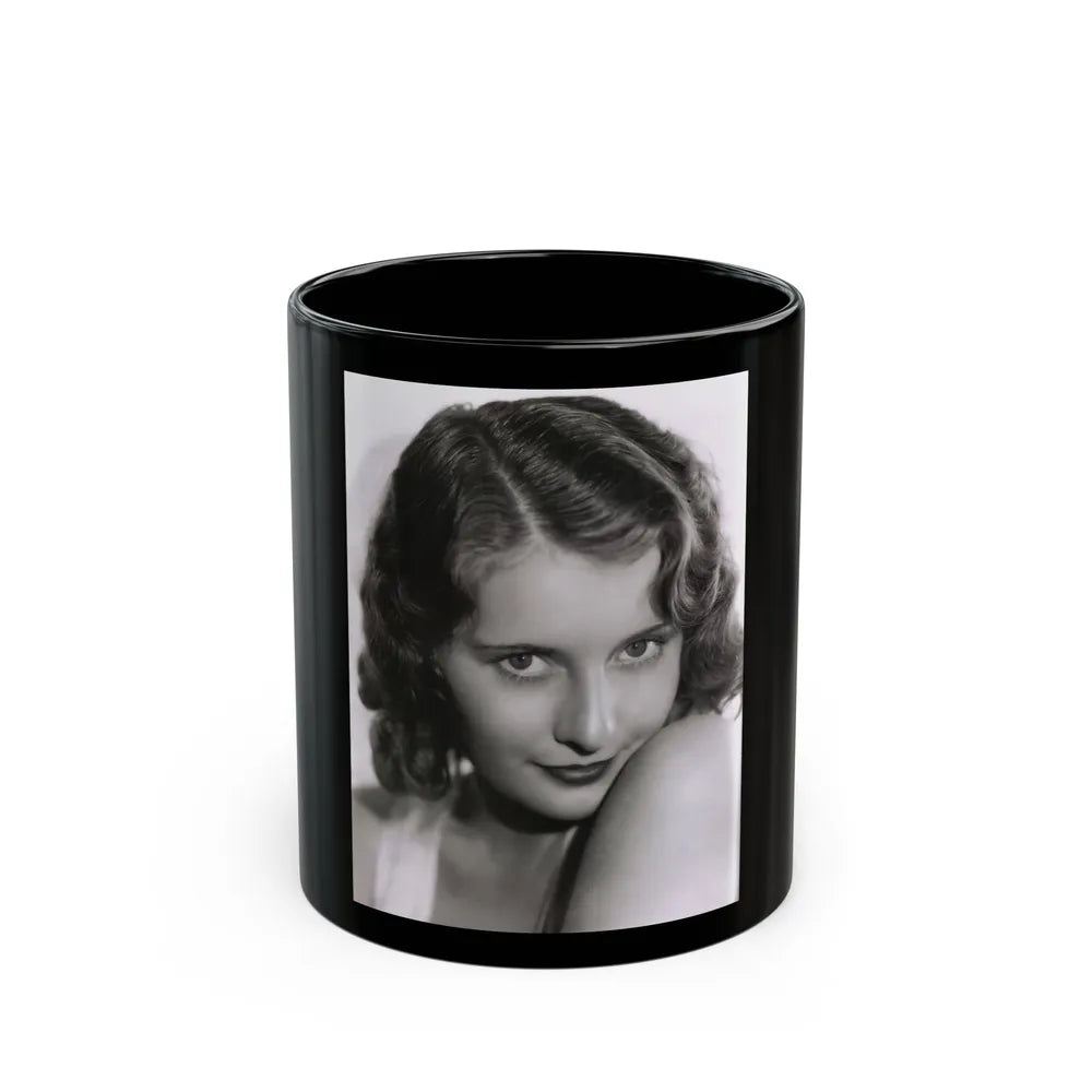 Barbara Stanwyck #179 (Vintage Female Icon) Black Coffee Mug-11oz-Go Mug Yourself