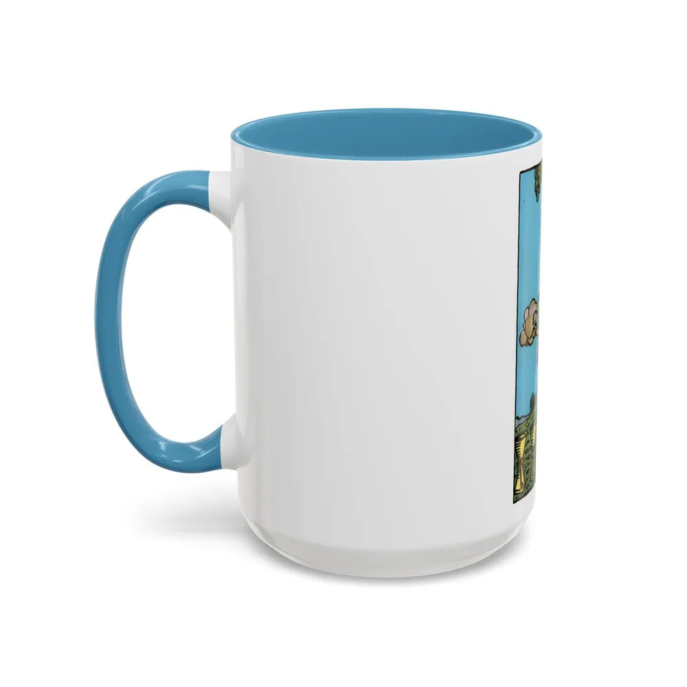 The 4 of Cups (Tarot Card) Accent Coffee Mug-Go Mug Yourself