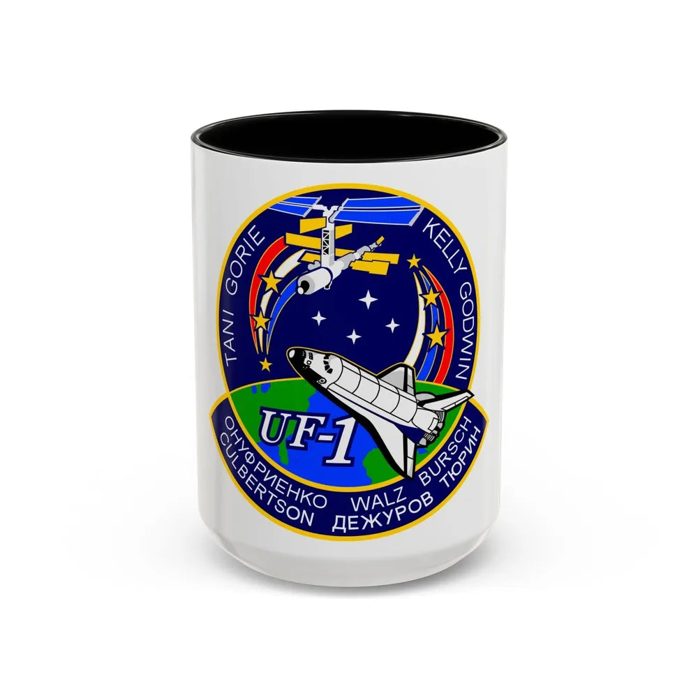 STS 108 (NASA) Accent Coffee Mug-15oz-Black-Go Mug Yourself