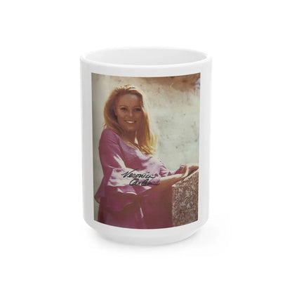 Veronica Carlson #44 (Vintage Female Icon) White Coffee Mug-15oz-Go Mug Yourself