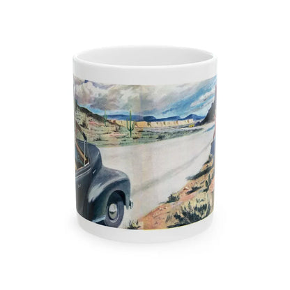 Frame-Up, Liberty, October, 1948 - White Coffee Mug-11oz-Go Mug Yourself