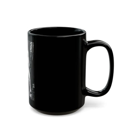 Veronica Carlson #84 - Partially Topless (Vintage Female Icon) Black Coffee Mug-Go Mug Yourself