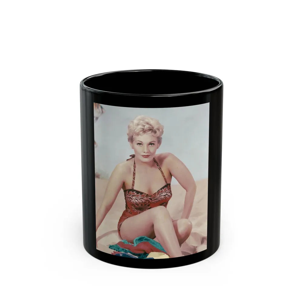 Kim Novak #358 (Vintage Female Icon) Black Coffee Mug-11oz-Go Mug Yourself